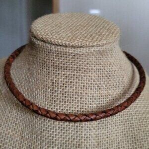 Custom Made to Order Brown Braided Choker